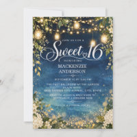 Lumières de jardin bleu marine Floral Sweet 16