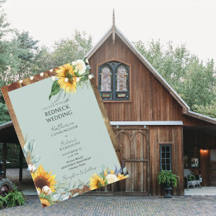 Invitation Lumières de mariage de tournesol Redneck rustique 