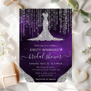 Invitation Lumières de mariage "Diamond Dress" et guirlande à