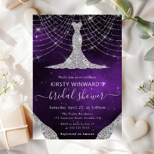 Invitation Lumières de mariage "Diamond Dress" et guirlande à