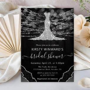Invitation Lumières de mariage "Diamond Dress" et guirlandes 