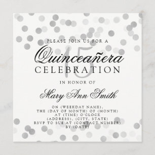 Invitation Lumières de parties scintillantes d'aluminium