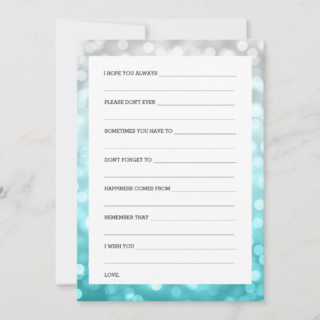 Invitation Lumières de parties scintillantes d'Ombre de plage (Devant)