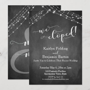Invitation Lumières de tableau noir Calligraphie moderne Nous