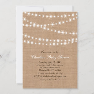 Invitation Lumières d'étoile à l'invitation de baby shower de
