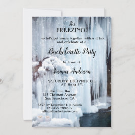 Invitation Lumières d'hiver cristaux de glace Bachelorette