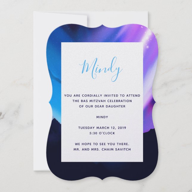 Invitation Lumières du Nord (Devant)