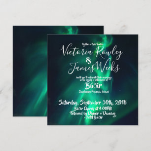 Invitation Lumières du nord/mariage Borealis de l'aurore