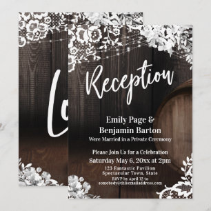 Invitation Lumières en forme de fleurs avec des tonneaux en b