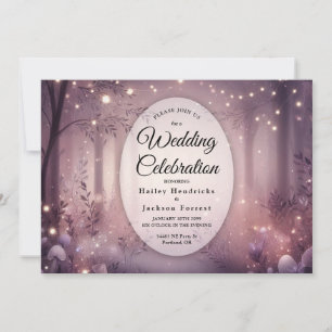 Invitation Lumières féériques dans un mariage avec bois clair