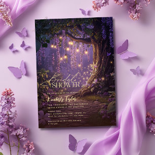 Invitation Lumières Fées de Forêt Enchantées Fête des mariées