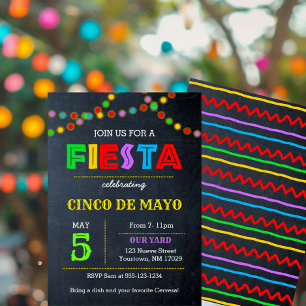 Invitation Lumières Fiesta Cinco De Mayo