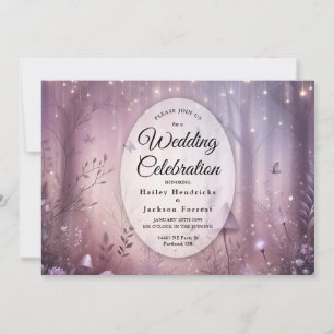 Invitation Lumières Magiques de Fée de Lavande pour Mariage