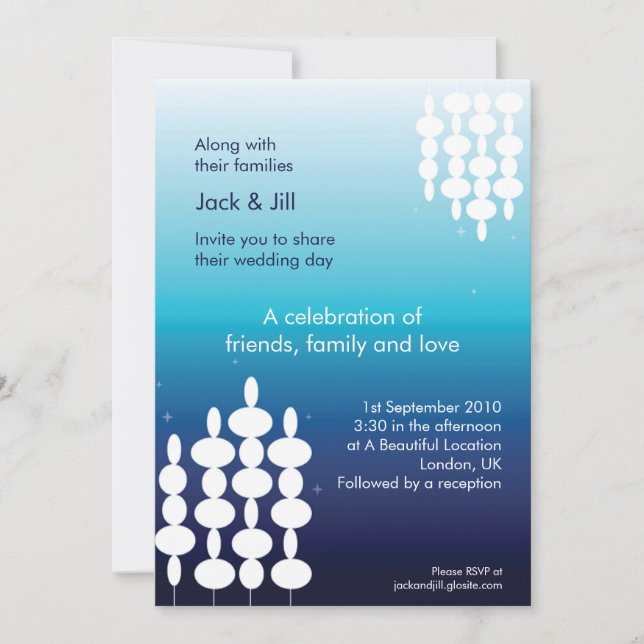 Invitation Lumières modernes 5x7 (Devant)