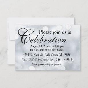 Invitation Lumières Parties scintillant Neige Étincelles Réce