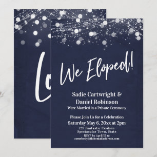 Invitation Lumières Texturées Nous Nous Sommes Mariés Récepti