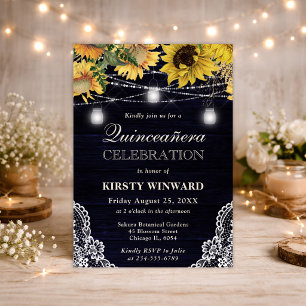 Invitation Lumières Tournesol Rustique et Pot en Grès Quincea