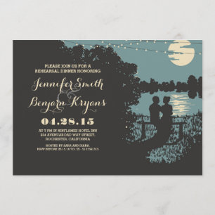 Invitation Luminaires romantiques à cordes dîner de répétitio