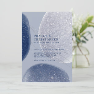 Invitation Lumineuse Marine bleu et périphérique flamboyant m