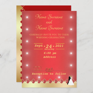 Invitation Lumineux rouge