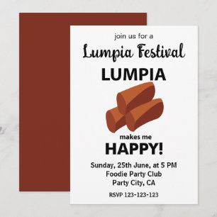 Invitation Lumpia me rend heureux Festival Lumpia