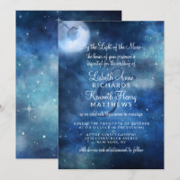 Lunar Sky Pleine lune Celestial étoiles Mariage