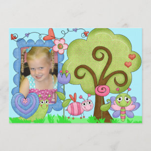 Invitation lunatique d'anniversaire d'insecte de