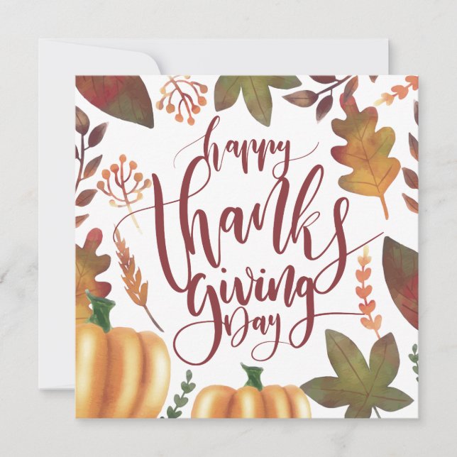 Invitation lunatique du jour | de bon thanksgiving (Devant)