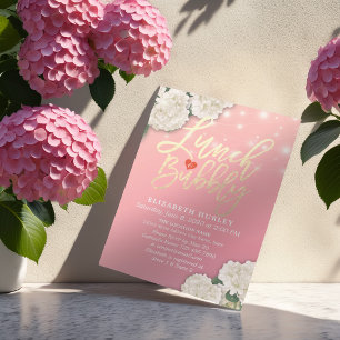 Invitation Lunch & Bubbly Fête des mariées Fleurs Lights