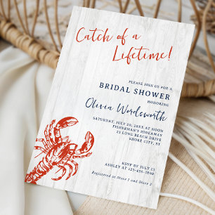 Invitation Lunch de mariage rustique en bord de mer