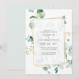 Invitation Luncheon de demoiselles d'honneur géométrique au e