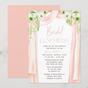 Invitation Luncheon de nuptiale floral moderne et élégant