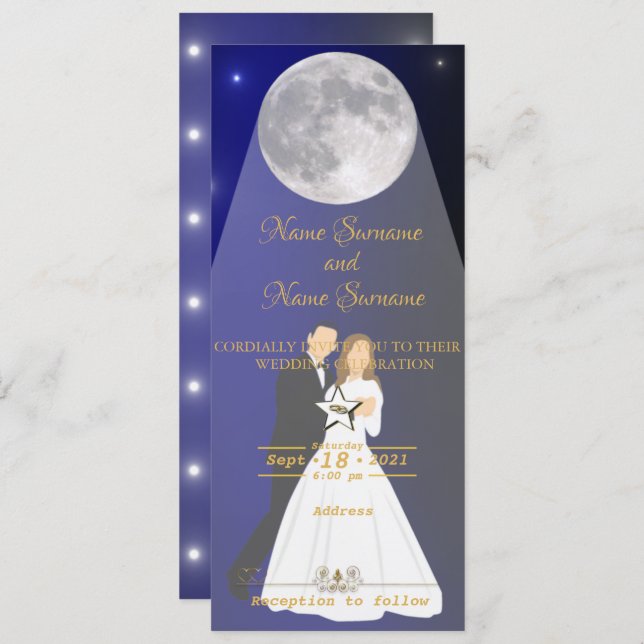 Invitation Lune (Devant / Derrière)