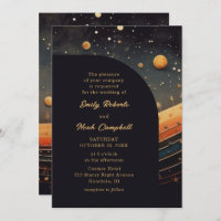 Lune céleste moderne Galaxy Mariage