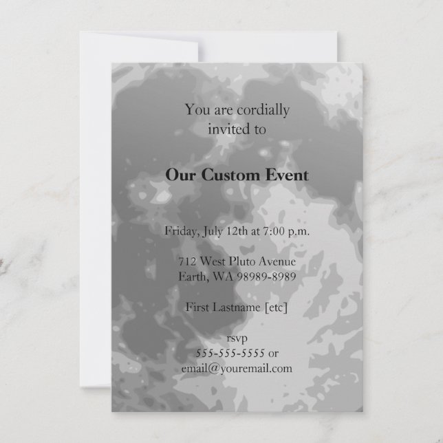 Invitation Lune complète (Devant)