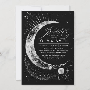 Invitation Lune de nuit étoilée Mystique Fête des mariées cél