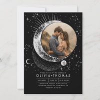 Lune mystique céleste Starry Mariage de nuit Photo