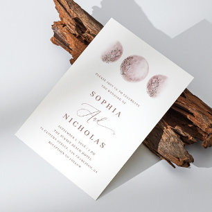 Invitation Lune mystique rose   Élégant Mariage photo