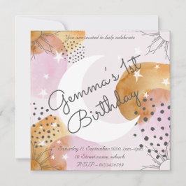 Invitation Lune Rose