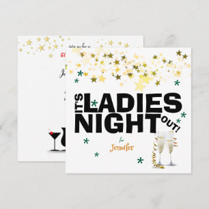 Invitation Lunettes de Champagne Étincelles Bachelorette