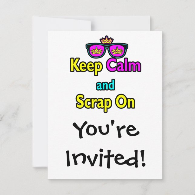 Invitation Lunettes De Soleil Hautposter Gardez Le Calme Et L (Devant)