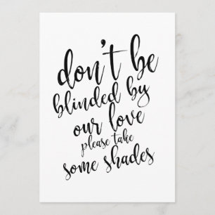 Invitation Lunettes de soleil mariages pour un affichage abor