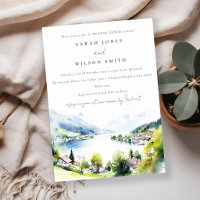 Lungern Suisse Aquarelle Mariage Shower