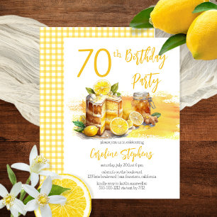 Invitation Luscious Lemon Cake Ginger Tea 70e anniversaire fê