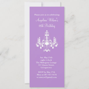 Invitation Lustre d'anniversaire (violet)