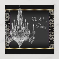 Lustre en Cristal Black Damassk Fête d'Anniversair