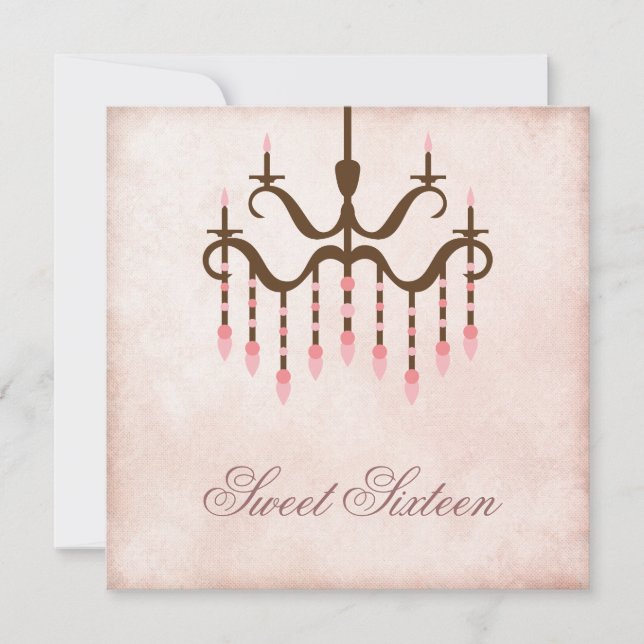 Invitation Lustre rose Doux 16 Partie (Devant)