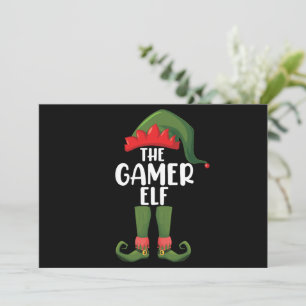 Invitation Lutin de joueur Correspondance de Noël de famille 