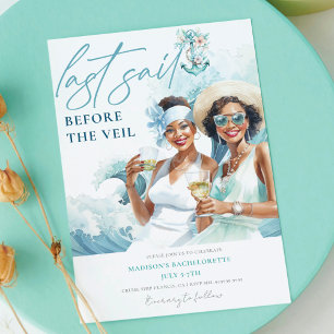 Invitation Lux Dernier Sail avant le Veil Cruise Bachelorette