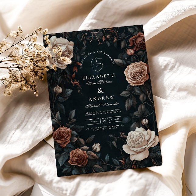 Invitation Luxe Art Nouveau Floral Mariage (Créateur téléchargé)